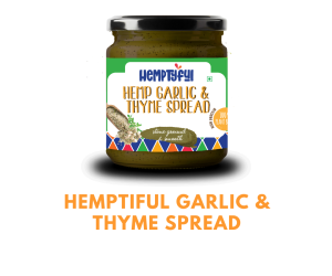 Hemp garlic and thyme spread